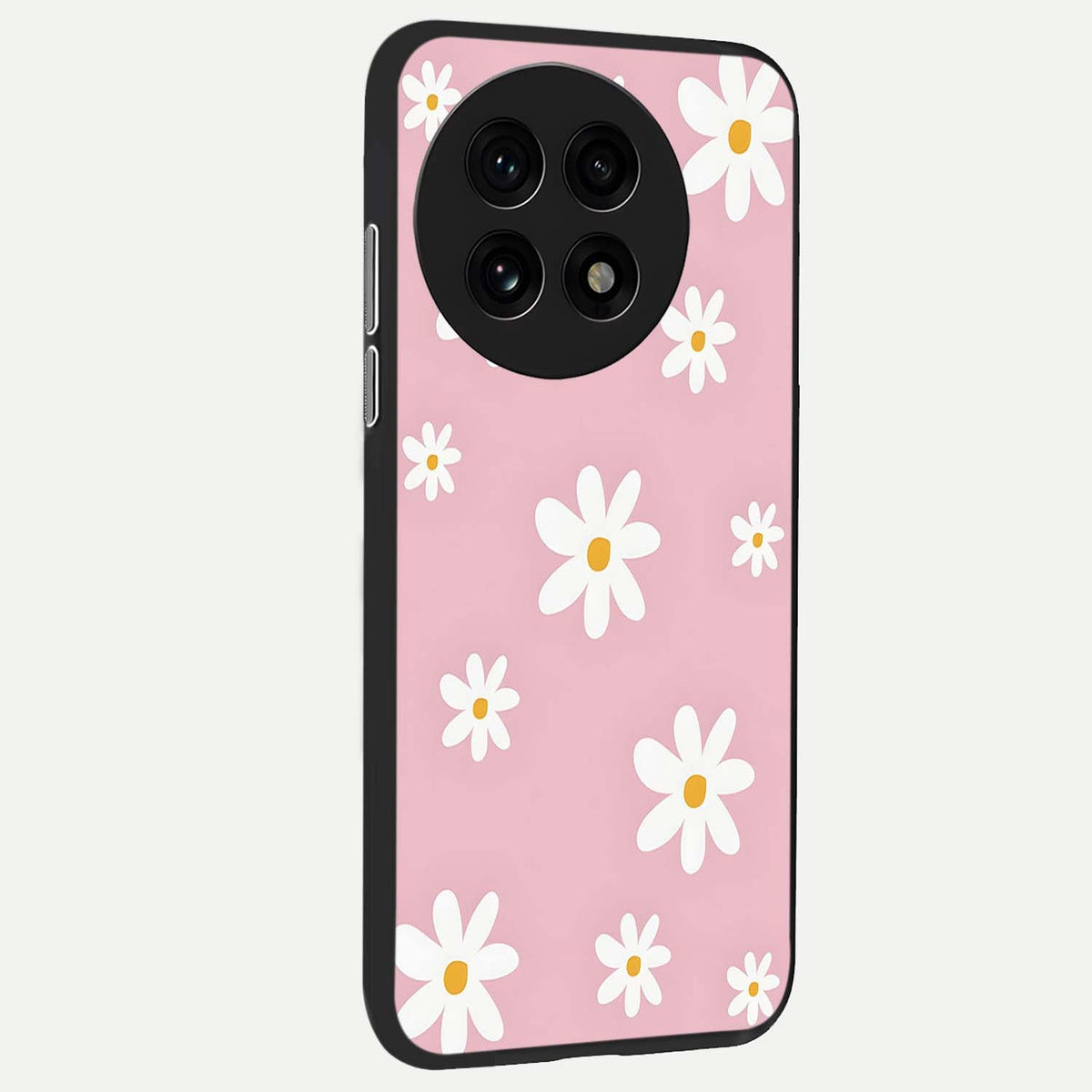  Soft Daisy Bliss back cover For OnePlus 13R slim fit glass case with vibrant aesthetic design