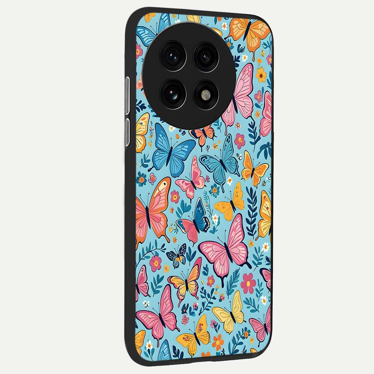  Spring Wing Garden back cover For OnePlus 13R slim fit glass case with vibrant aesthetic design