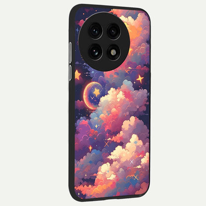  Starlit Dream Clouds back cover For OnePlus 13R slim fit glass case with vibrant aesthetic design