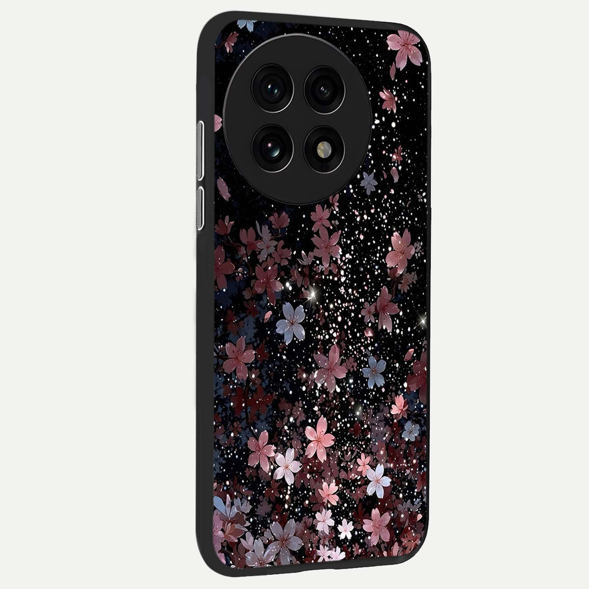  Starlit Flower Dreams back cover For OnePlus 13R slim fit glass case with vibrant aesthetic design