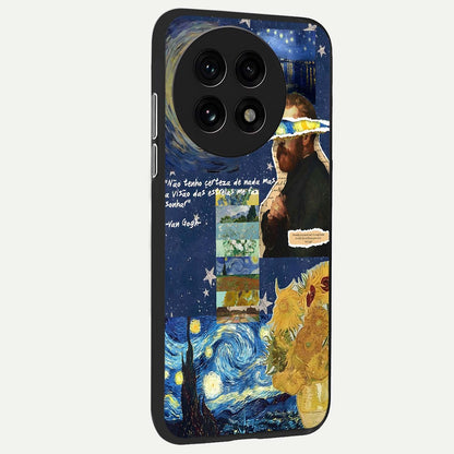  Starry Dream Vision back cover For OnePlus 13R slim fit glass case with vibrant aesthetic design