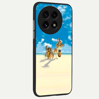  Tropical Fun Squad back cover For OnePlus 13R slim fit glass case with vibrant aesthetic design