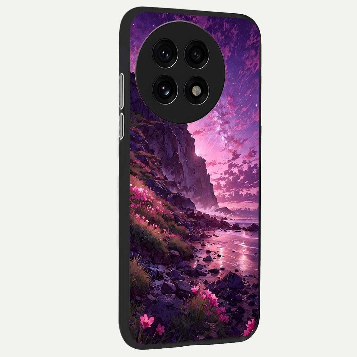  Twilight Blossom Coast back cover For OnePlus 13R slim fit glass case with vibrant aesthetic design