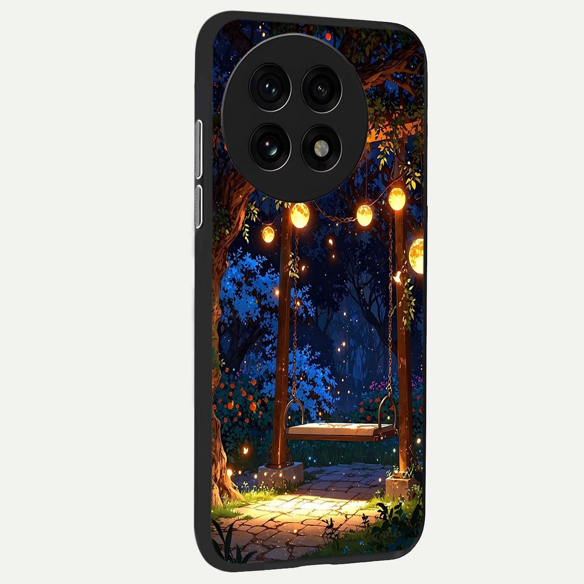  Twilight Garden Swing back cover For OnePlus 13R slim fit glass case with vibrant aesthetic design