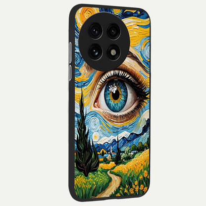  Van Gogh Eye back cover For OnePlus 13R slim fit glass case with vibrant aesthetic design