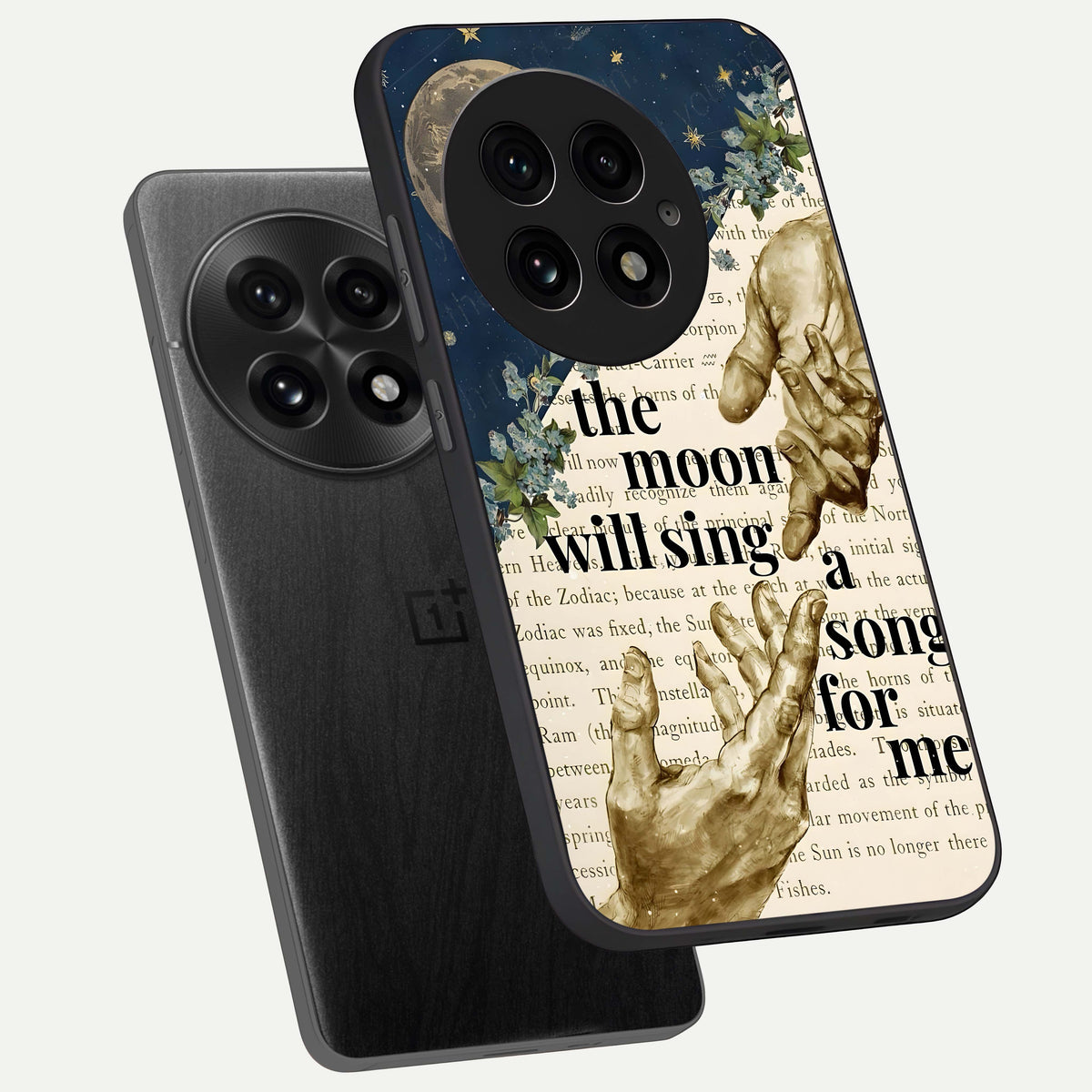  Aesthetic Divine phone case For OnePlus 13 showing premium glass back cover with detailed artwork