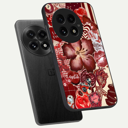 Aesthetic Little Freak phone case For OnePlus 13 showing premium glass back cover with detailed artwork