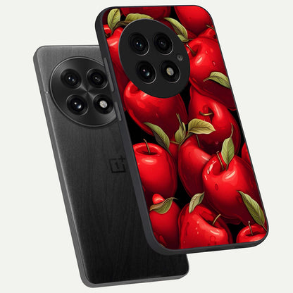  Apple Pattern phone case For OnePlus 13 showing premium glass back cover with detailed artwork