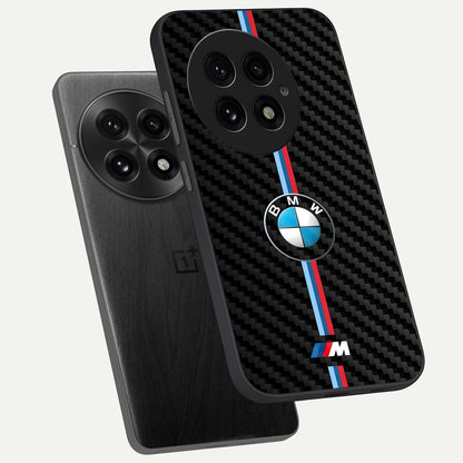  BMW Pattern phone case For OnePlus 13 showing premium glass back cover with detailed artwork