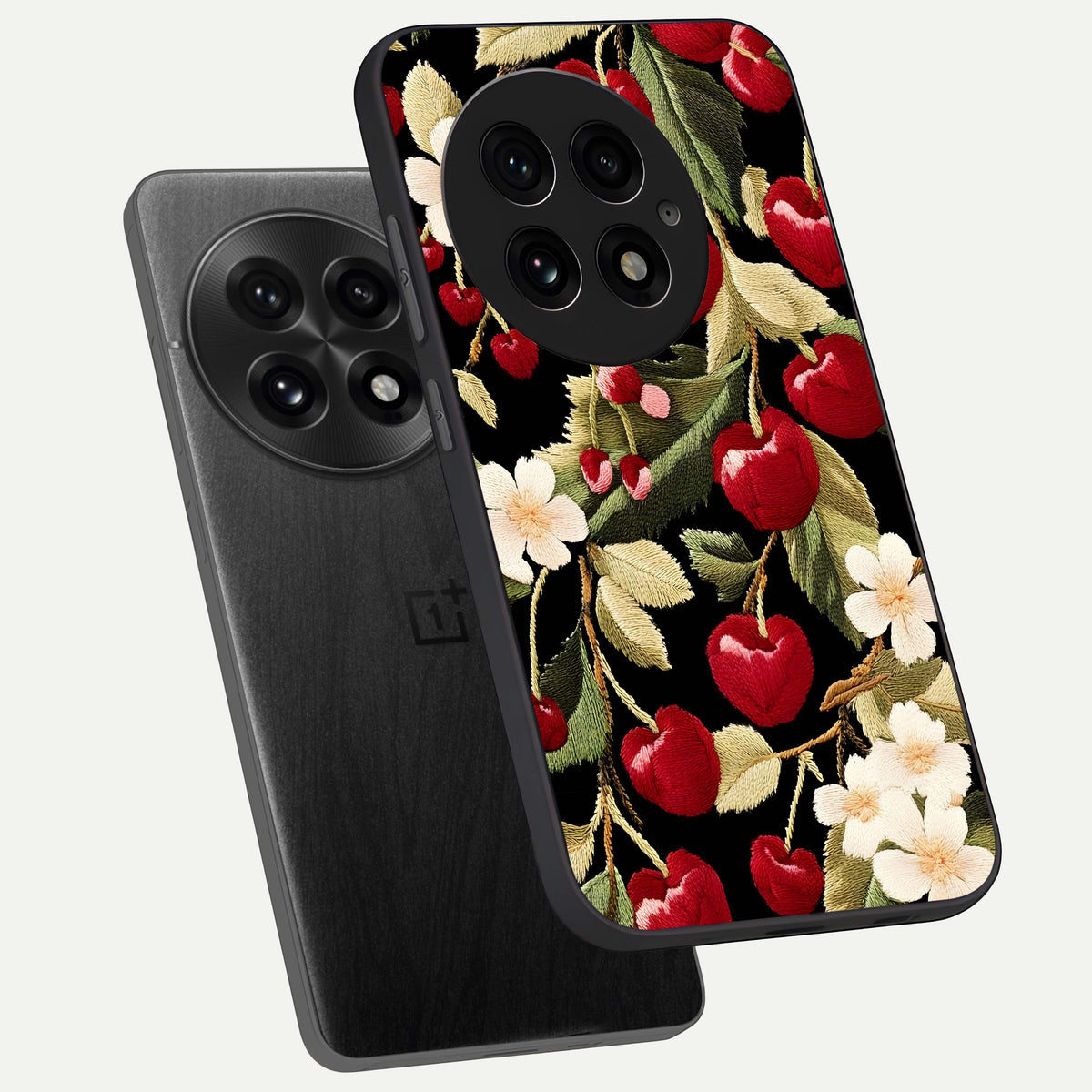  Blooming Spendor Bird phone case For OnePlus 13 showing premium glass back cover with detailed artwork