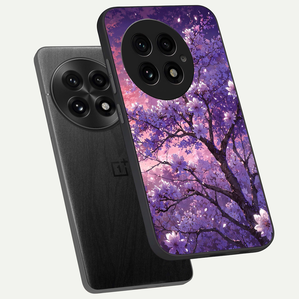  Blossom Tree phone case For OnePlus 13 showing premium glass back cover with detailed artwork