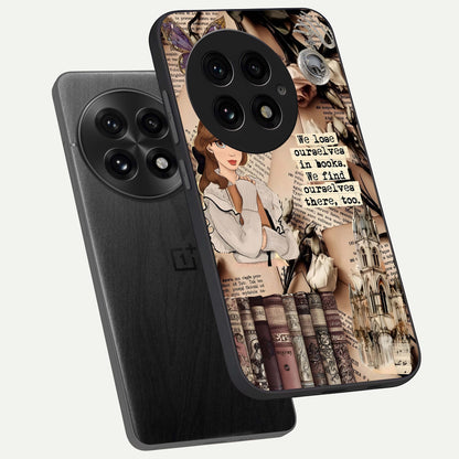  Bookish Dream World phone case For OnePlus 13 showing premium glass back cover with detailed artwork
