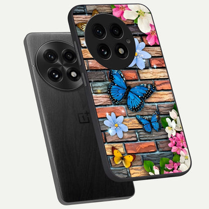  Brick Bloom Flight phone case For OnePlus 13 showing premium glass back cover with detailed artwork
