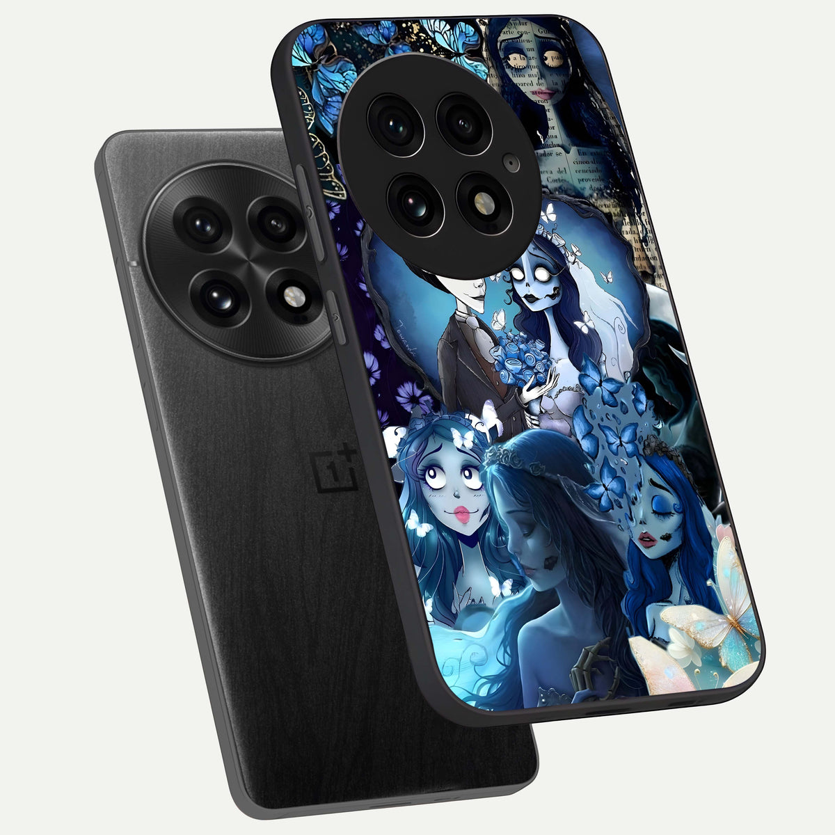  Butterfly Ghost Soul phone case For OnePlus 13 showing premium glass back cover with detailed artwork