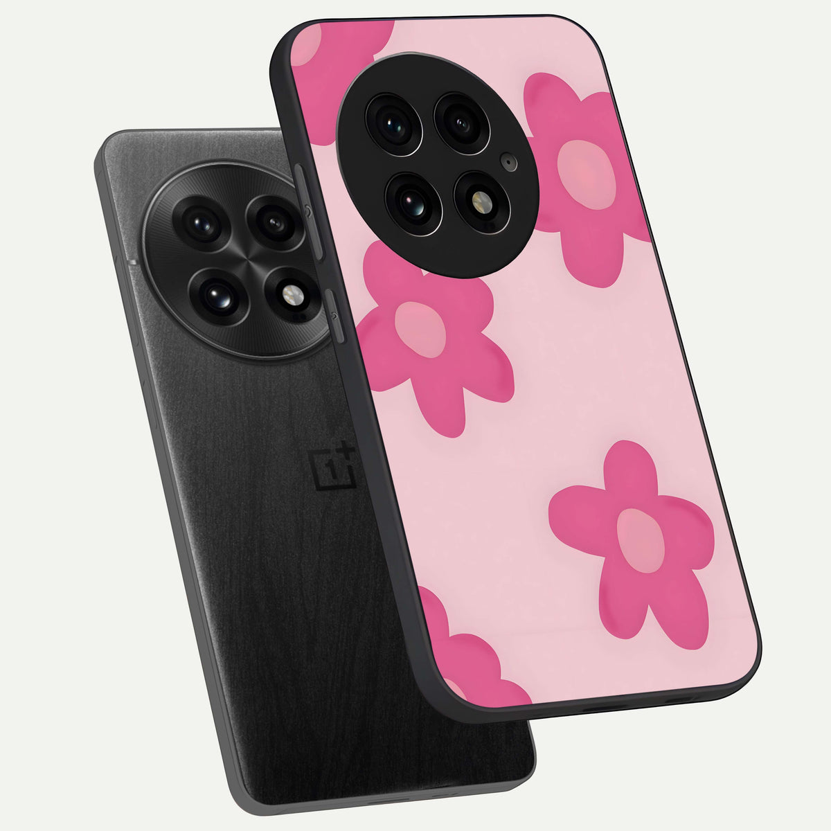  Candy Bloom Dreams phone case For OnePlus 13 showing premium glass back cover with detailed artwork