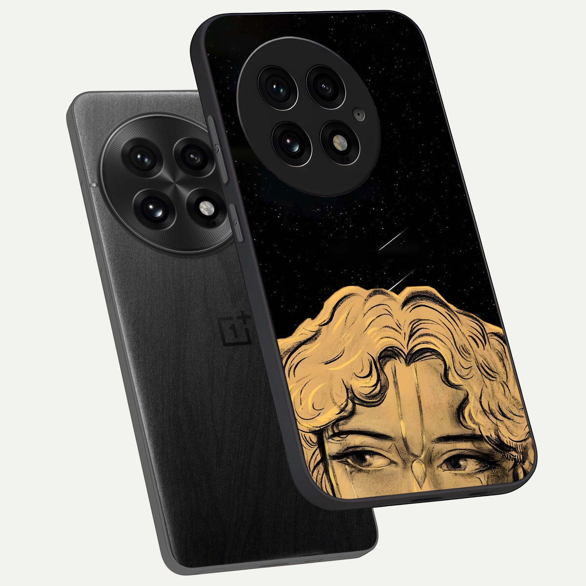  Celestial Gods Plan phone case For OnePlus 13 showing premium glass back cover with detailed artwork