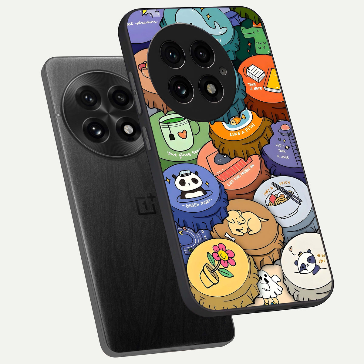  Coins Patterns phone case For OnePlus 13 showing premium glass back cover with detailed artwork