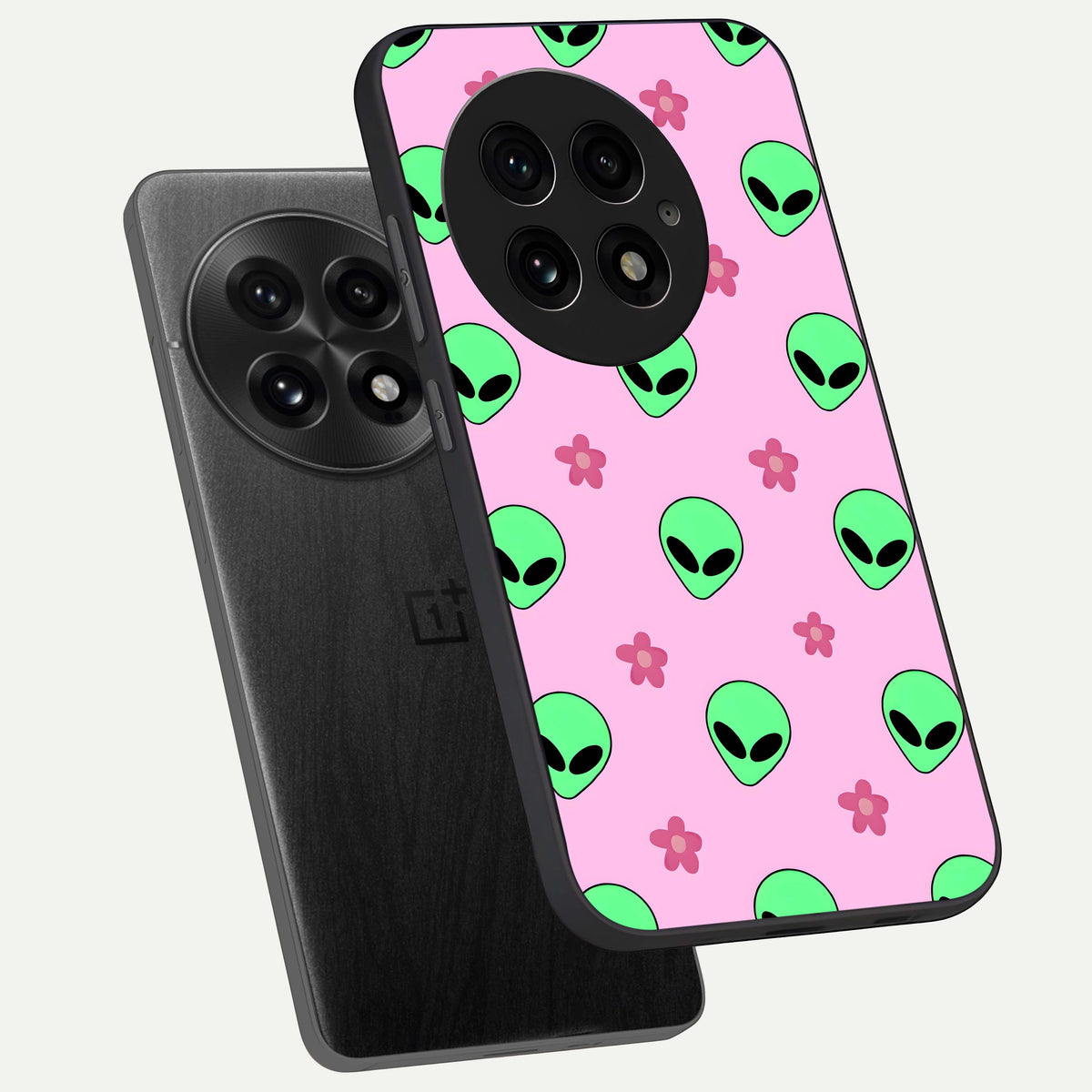  Cosmic Cute Crush phone case For OnePlus 13 showing premium glass back cover with detailed artwork