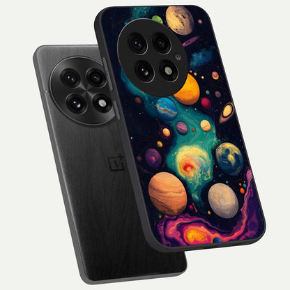 Cosmic Planet Journey phone case For OnePlus 13 showing premium glass back cover with detailed artwork
