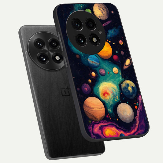  Cosmic Planet Journey phone case For OnePlus 13 showing premium glass back cover with detailed artwork