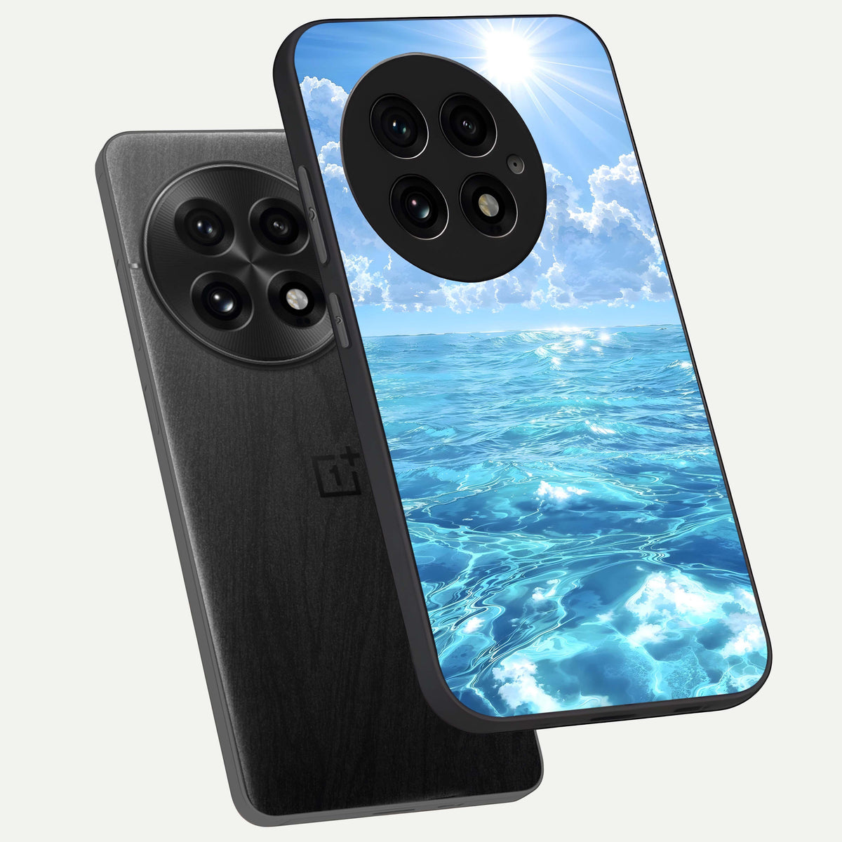  Endless Ocean Horizon phone case For OnePlus 13 showing premium glass back cover with detailed artwork