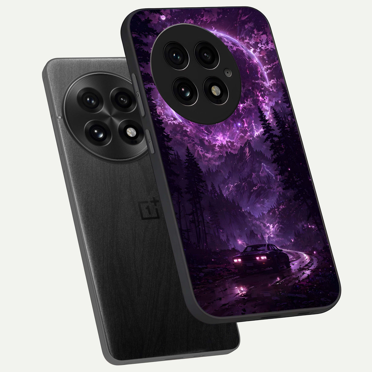  Eternal Cosmic Drive phone case For OnePlus 13 showing premium glass back cover with detailed artwork