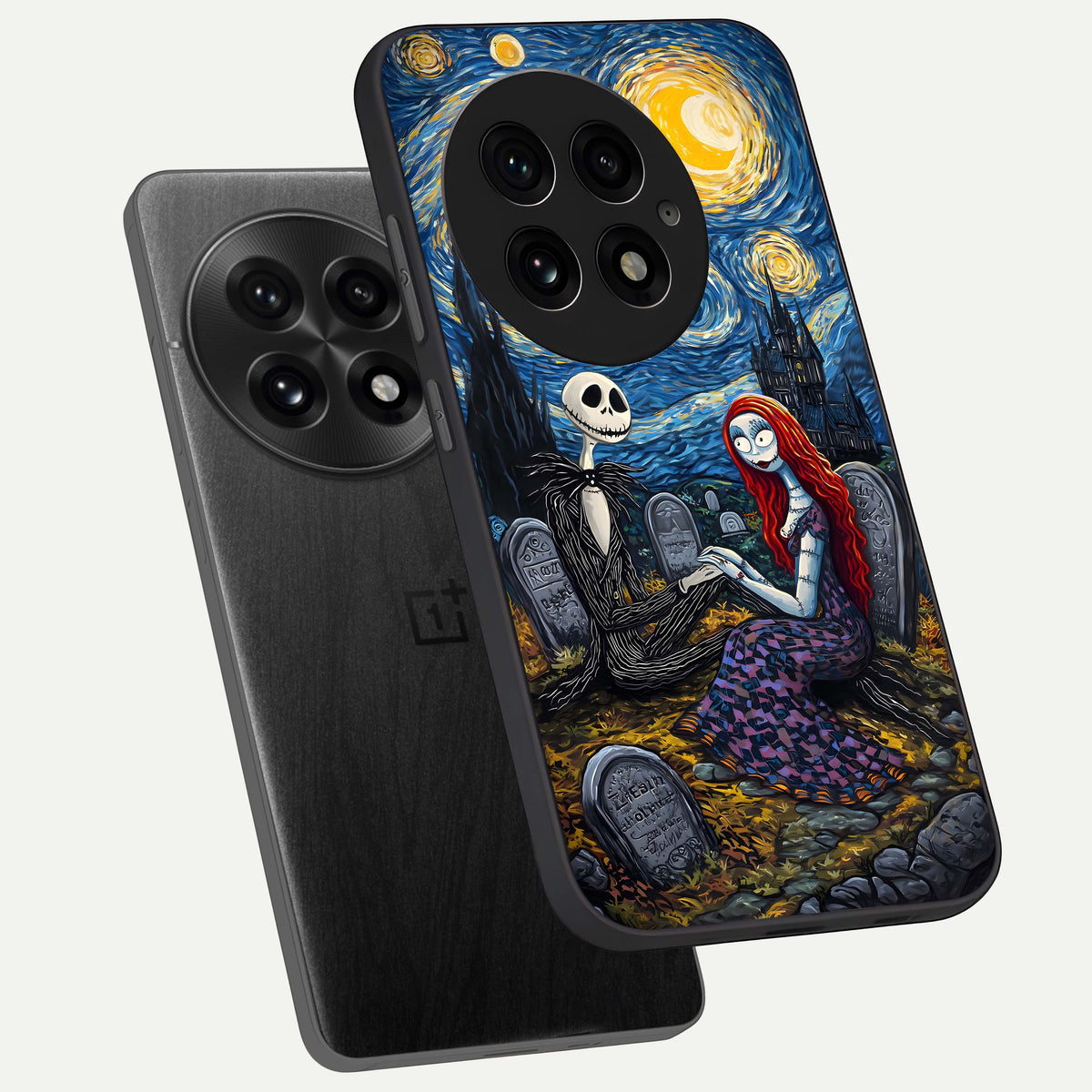  Eternal Night Love phone case For OnePlus 13 showing premium glass back cover with detailed artwork