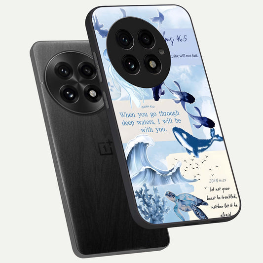  Faithful Ocean Promise phone case For OnePlus 13 showing premium glass back cover with detailed artwork