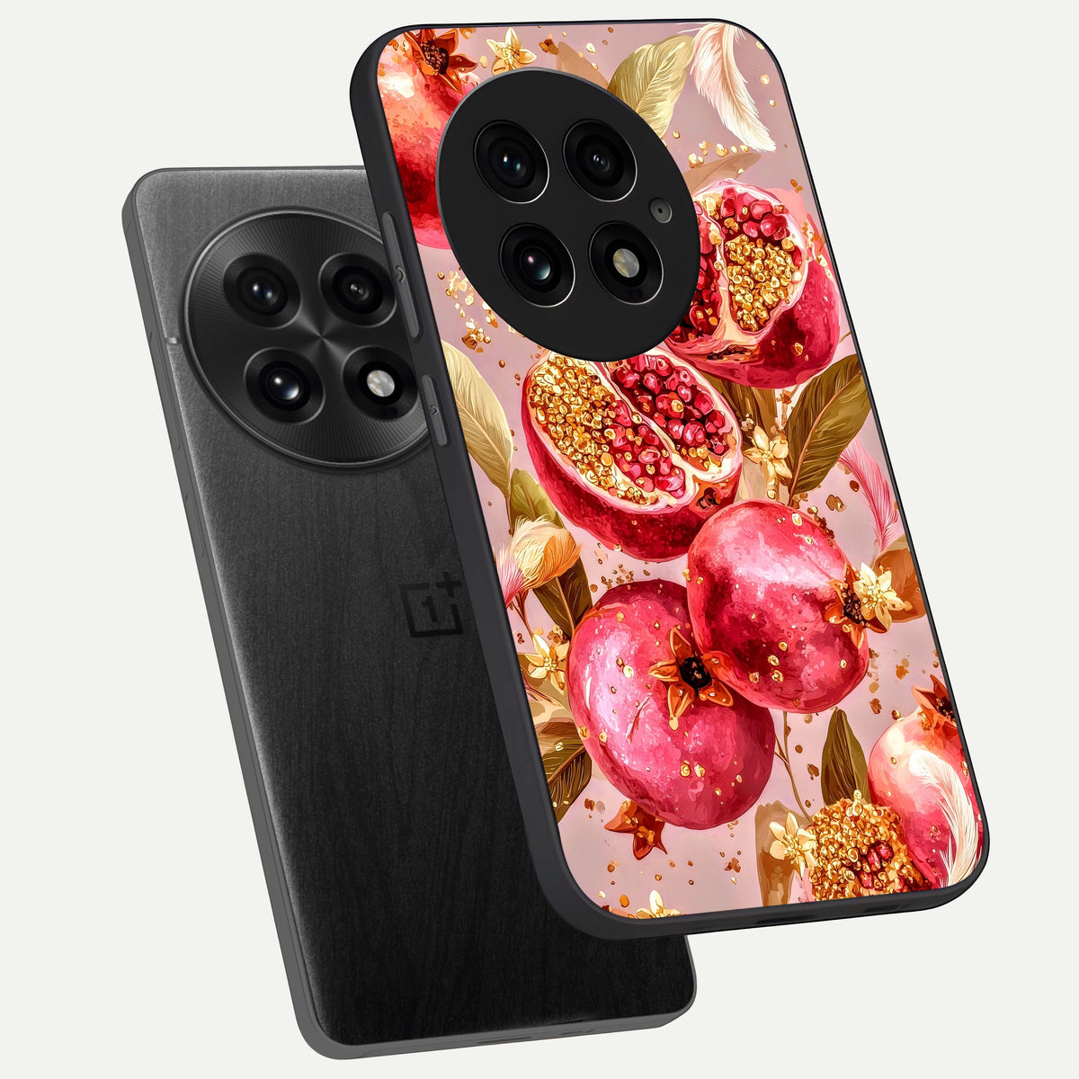  Golden Bloom Glow phone case For OnePlus 13 showing premium glass back cover with detailed artwork