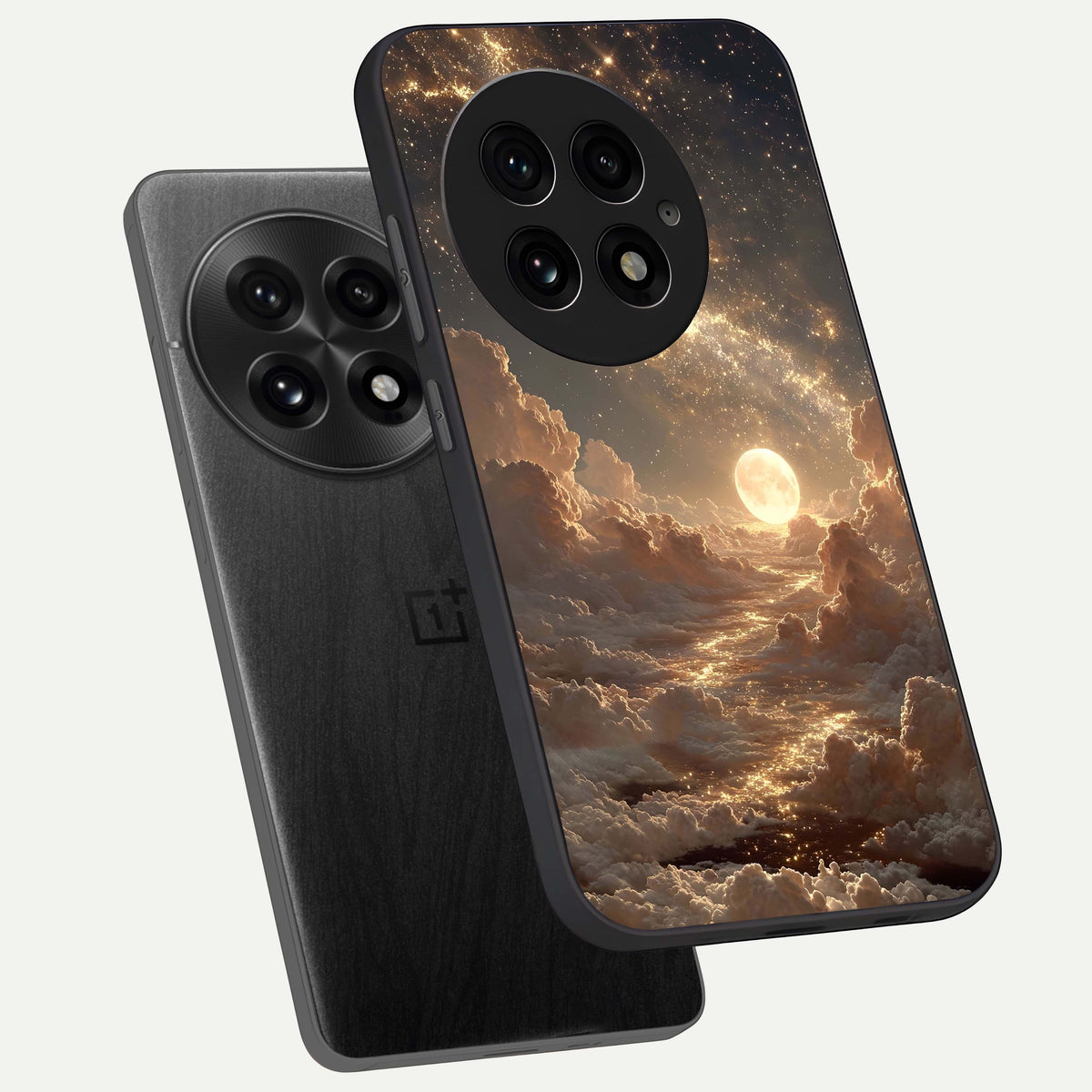  Golden Sky Dream phone case For OnePlus 13 showing premium glass back cover with detailed artwork