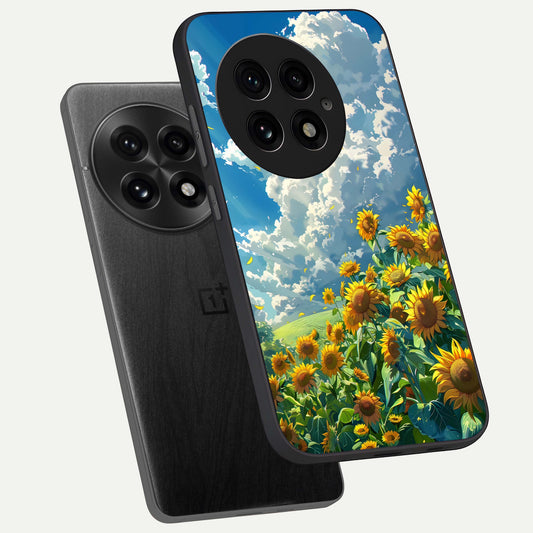  Golden Sun Glory phone case For OnePlus 13 showing premium glass back cover with detailed artwork