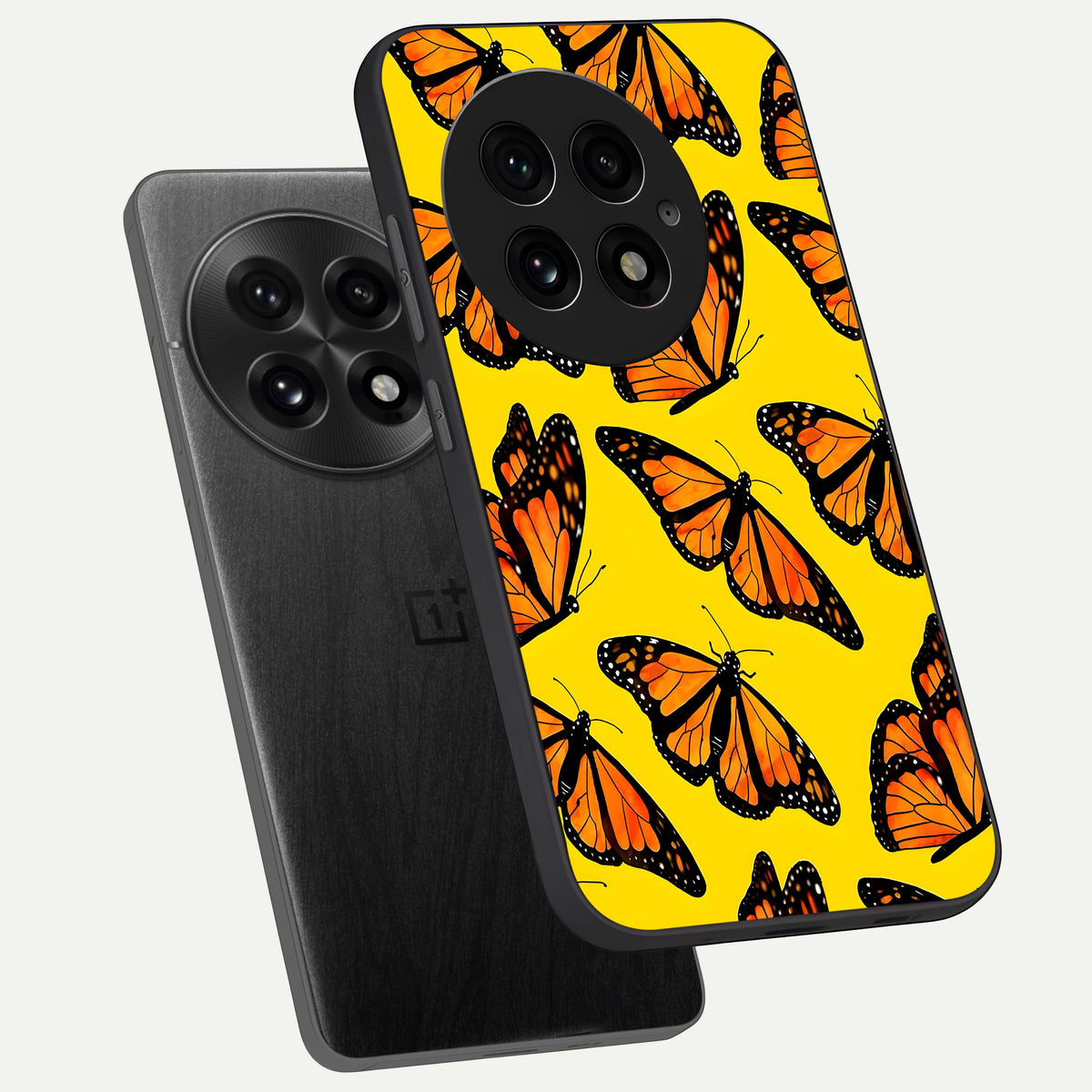  Golden Wing Flight phone case For OnePlus 13 showing premium glass back cover with detailed artwork