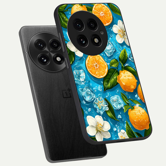  Ice Cube With Orange phone case For OnePlus 13 showing premium glass back cover with detailed artwork