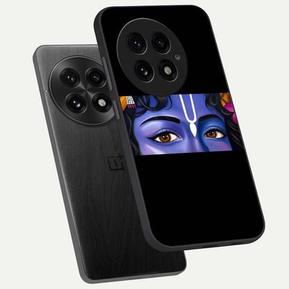  Krishna Eye phone case For OnePlus 13 showing premium glass back cover with detailed artwork