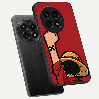  Luffy X Spirit phone case For OnePlus 13 showing premium glass back cover with detailed artwork