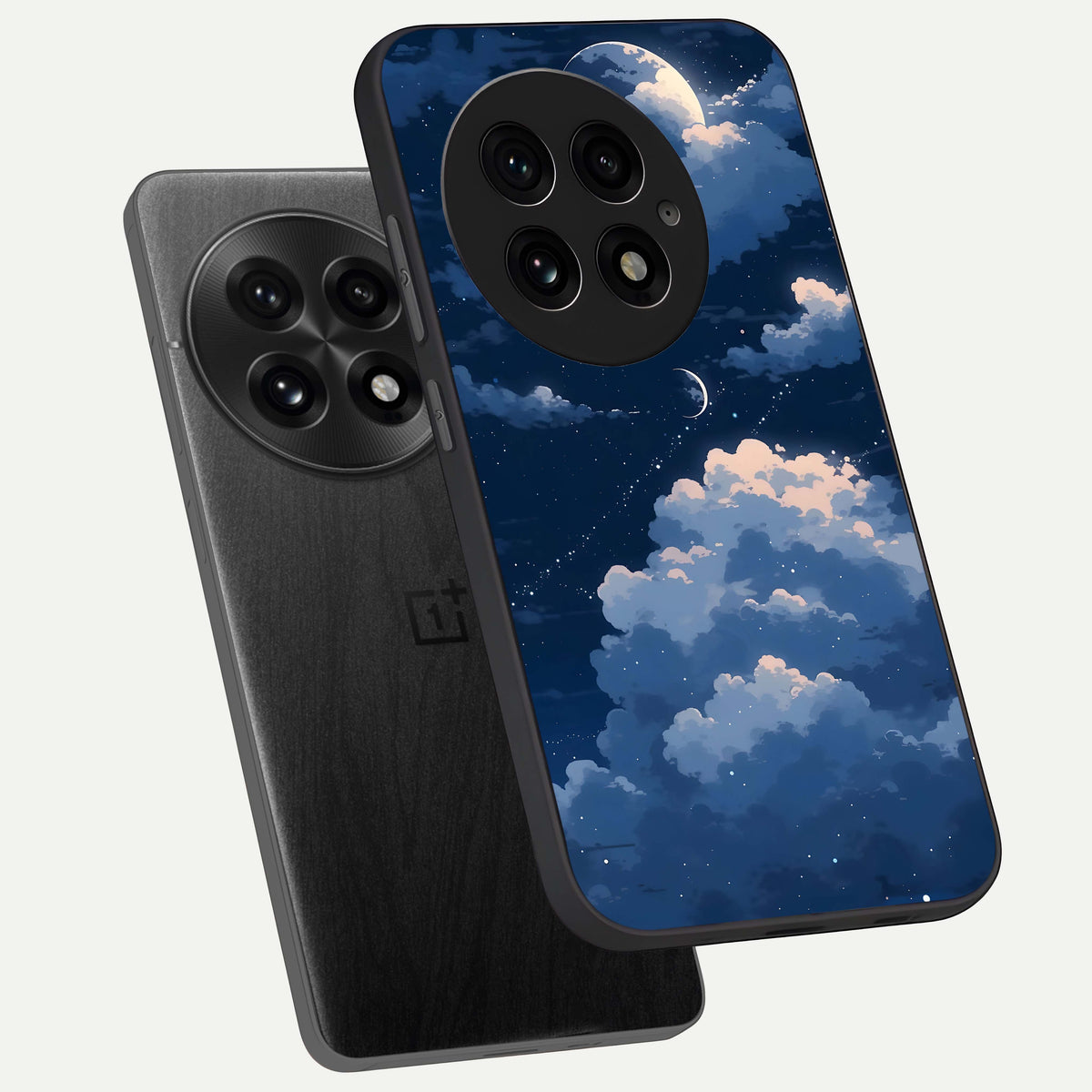  Moon Dream Haze phone case For OnePlus 13 showing premium glass back cover with detailed artwork
