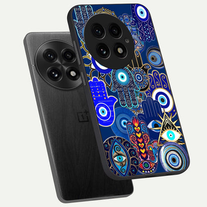  Mystic Palm Guard phone case For OnePlus 13 showing premium glass back cover with detailed artwork