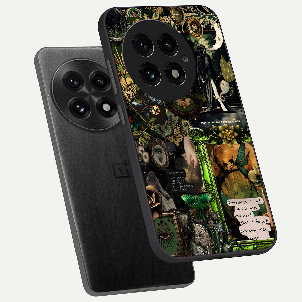  Mystic Woods Secret phone case For OnePlus 13 showing premium glass back cover with detailed artwork