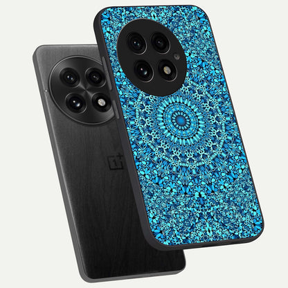  Ocean Bloom Mandala phone case For OnePlus 13 showing premium glass back cover with detailed artwork