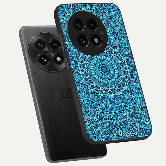  Ocean Bloom Mandala phone case For OnePlus 13 showing premium glass back cover with detailed artwork
