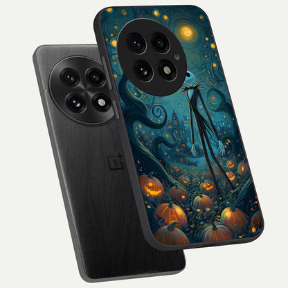  Pumpkin Moonlight Tale phone case For OnePlus 13 showing premium glass back cover with detailed artwork