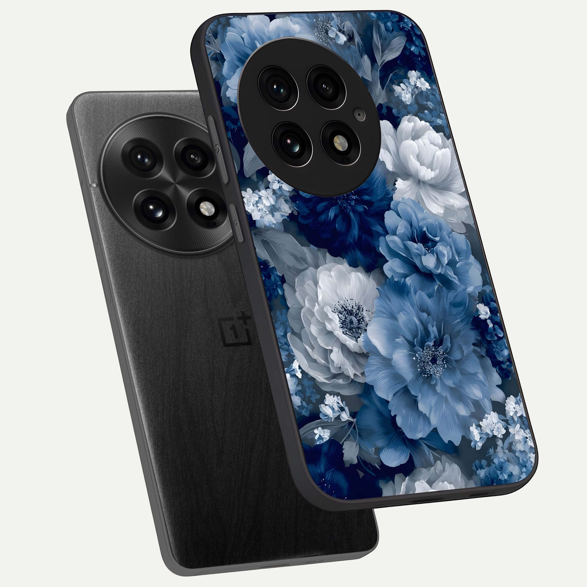  Royal Bloom Garden phone case For OnePlus 13 showing premium glass back cover with detailed artwork