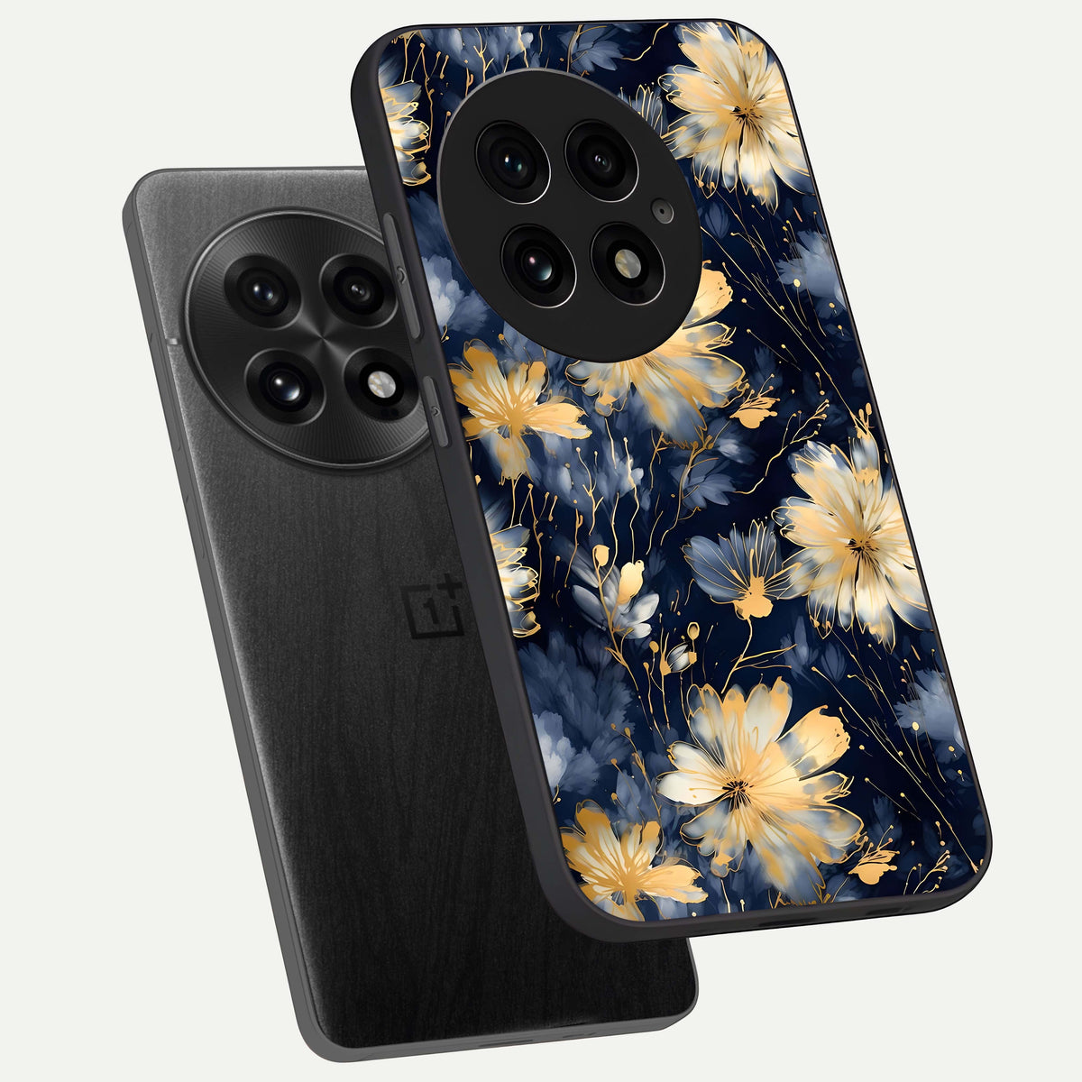  Royal Petal Dream phone case For OnePlus 13 showing premium glass back cover with detailed artwork