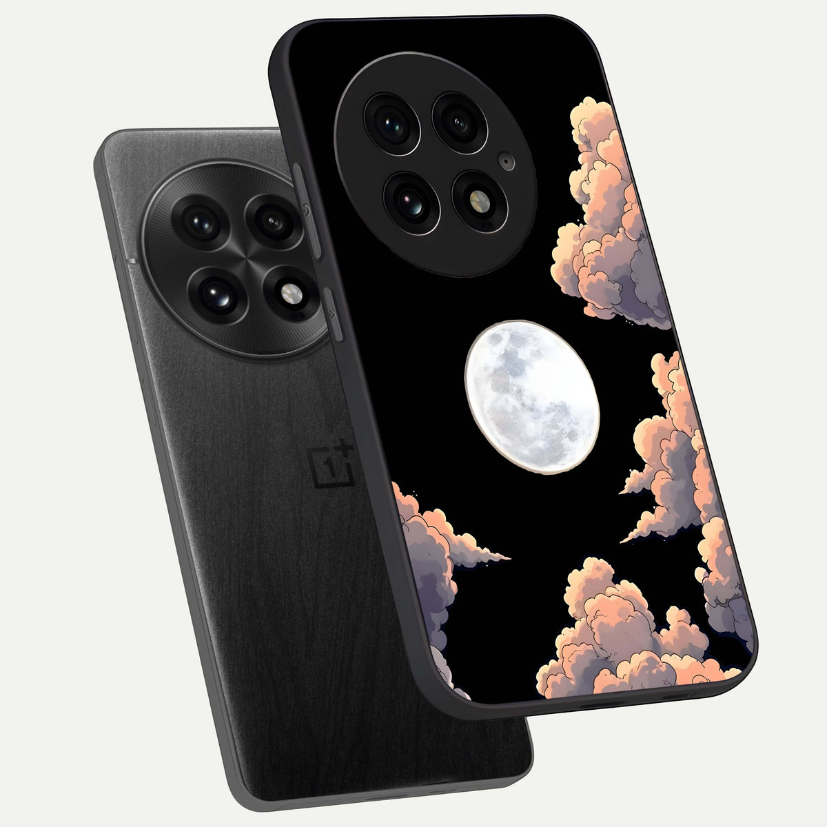  Shade Cloud Moon phone case For OnePlus 13 showing premium glass back cover with detailed artwork
