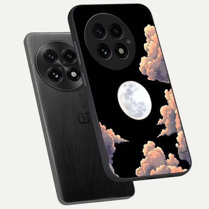  Shade Cloud Moon phone case For OnePlus 13 showing premium glass back cover with detailed artwork