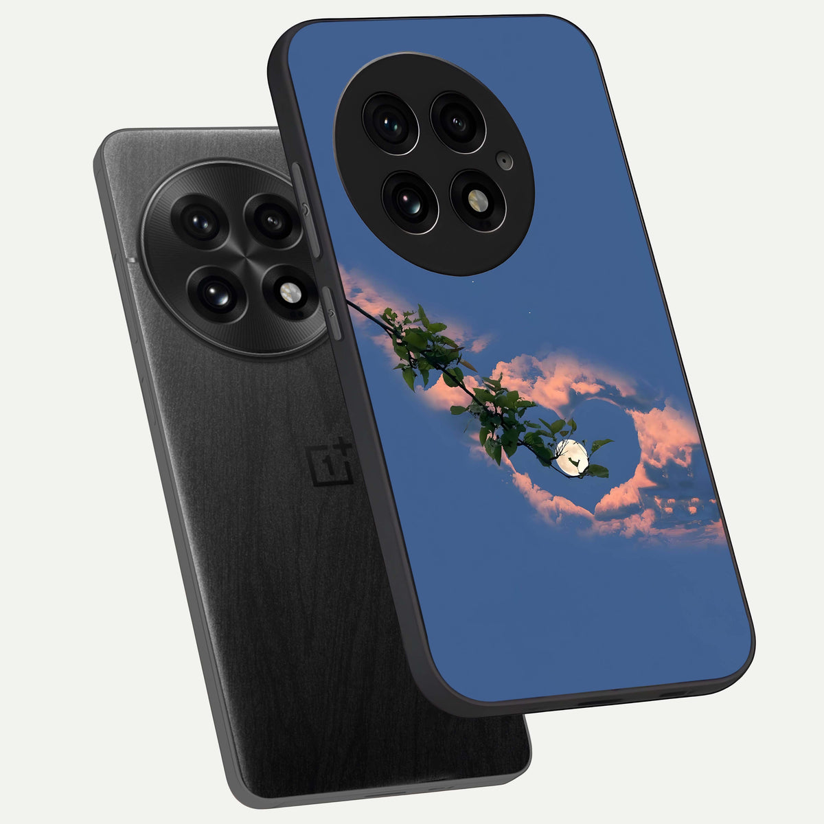  Sky Under Tree phone case For OnePlus 13 showing premium glass back cover with detailed artwork