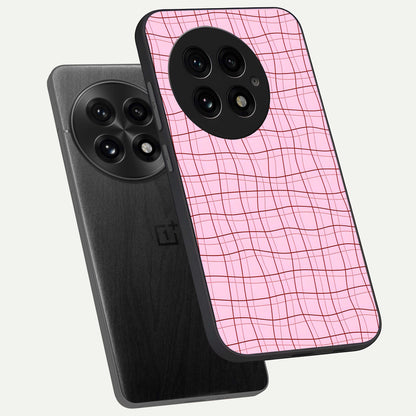  Soft Grid Bliss phone case For OnePlus 13 showing premium glass back cover with detailed artwork