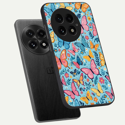  Spring Wing Garden phone case For OnePlus 13 showing premium glass back cover with detailed artwork