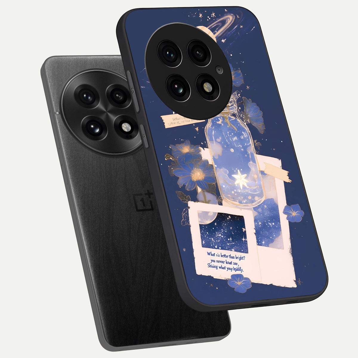  Starlit Cosmic Jar phone case For OnePlus 13 showing premium glass back cover with detailed artwork
