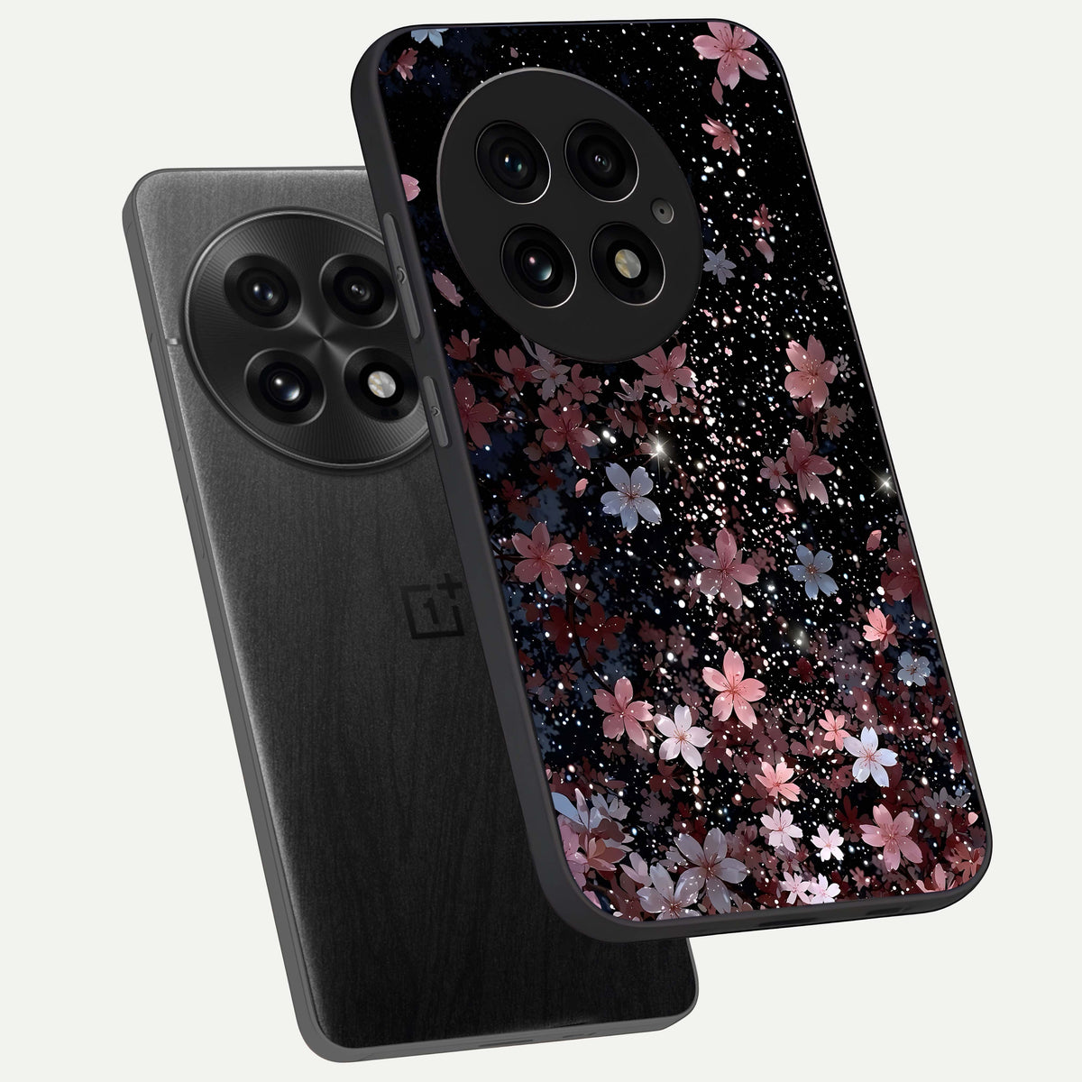  Starlit Flower Dreams phone case For OnePlus 13 showing premium glass back cover with detailed artwork